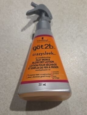 Schwarzkopf got2b Crazysleek Orange Flat Iron & Blow Dry Lotion - 251 ml